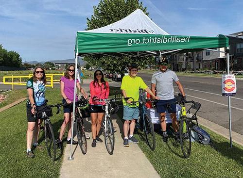 Empleados del Distrito de Salud en Bike to Work Day